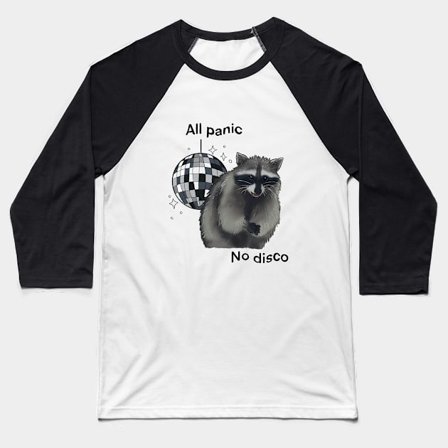 All Panic No Disco Raccoon Baseball T-Shirt by PepperLime